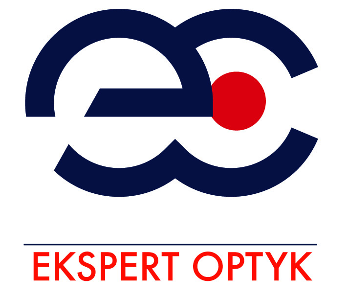 Ekspert Optyk logo granat czerwony